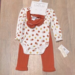 Catharine Malandrino Apple Autumn Baby Girl 3 Piece Outfit